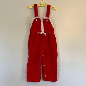 Buster Brown - red corduroy overalls/jumper